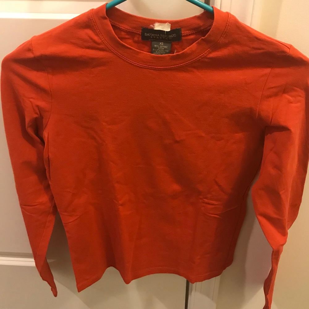 NWOT Banana Republic Long Sleeve Tee, XS, Stretch